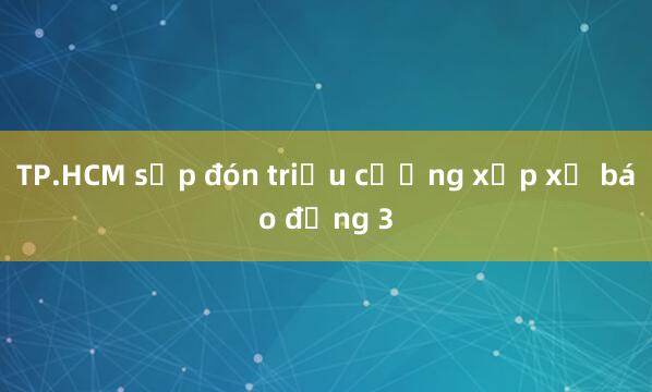 TP.HCM sắp đón triều cường xấp xỉ báo động 3