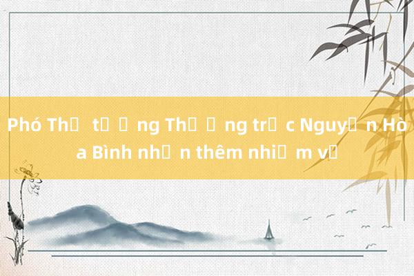 Phó Thủ tướng Thường trực Nguyễn Hòa Bình nhận thêm nhiệm vụ