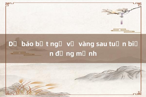 Dự báo bất ngờ về vàng sau tuần biến động mạnh