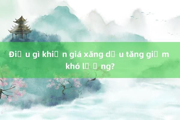 Điều gì khiến giá xăng dầu tăng giảm khó lường?